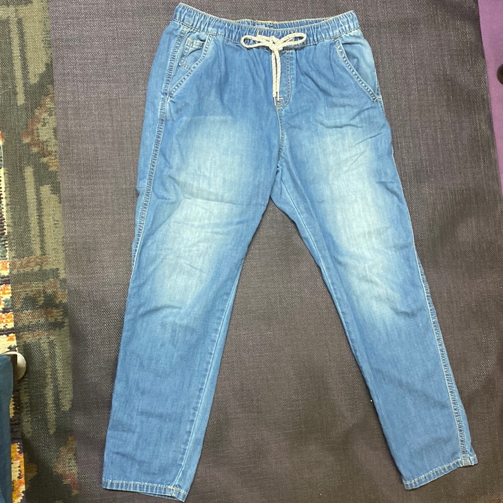 Roxy Size XS pull on drawstring lightweight jeans